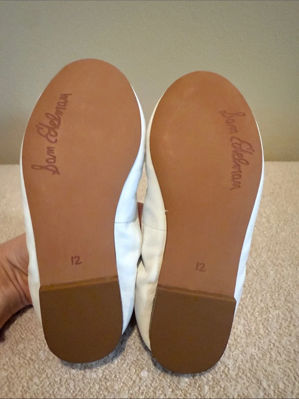 Sam Edelman Kids White Bow Ballet Flats with Charm